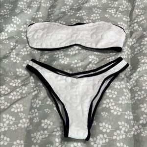 SHEIN Black and White Bikini Set